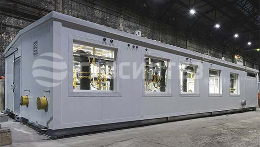 Внешний вид блок-модуля установки подготовки газа Завода ГазСинтез