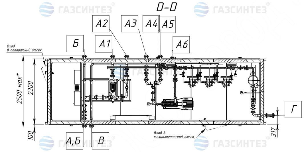 Схема устройства блока системы запального газа