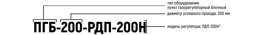 Пример условного обозначения ПГБ-200 Пример условного обозначения ПГБ-200